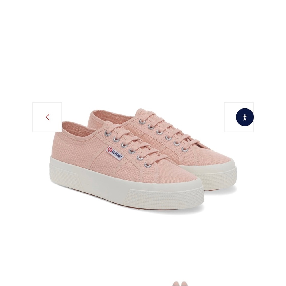 Pink Superga platform sneakers